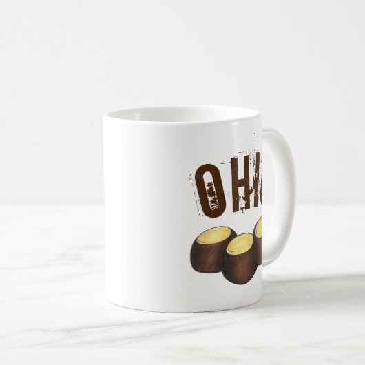 Ohio OH Peanut Butter Buckeye Buck Eye Nut Candy Kaffeetasse (VorderseiteRechts)