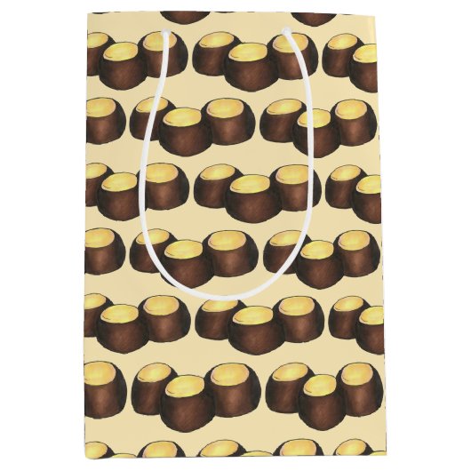 Ohio OH Peanut Butter Buckeye Buck Eye Nut Candy Mittlere Geschenktüte (Vorderseite)