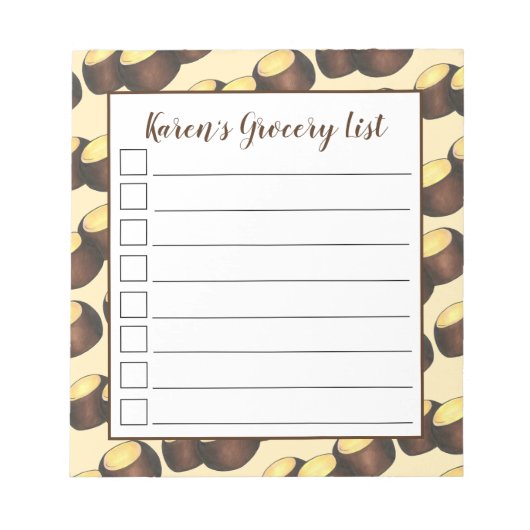 Ohio OH Peanut Butter Buckeye Buck Eye Nut Candy Notizblock (Vorderseite)