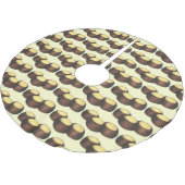 Ohio OH Peanut Butter Buckeye Buck Eye Nut Candy Polyester Weihnachtsbaumdecke (Schrägansicht)