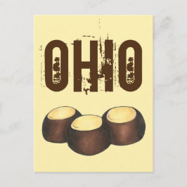 Ohio OH Peanut Butter Buckeye Buck Eye Nut Candy Postkarte