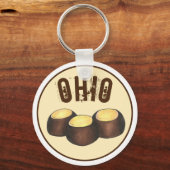 Ohio OH Peanut Butter Buckeye Buck Eye Nut Candy Schlüsselanhänger (Vorderseite)