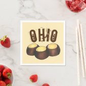 Ohio OH Peanut Butter Buckeye Buck Eye Nut Candy Serviette (Beispiel)