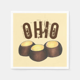 Ohio OH Peanut Butter Buckeye Buck Eye Nut Candy Serviette