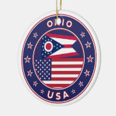 Ohio, Ohio T - Shirt, Ohio Aufkleber, Telefonzelle Keramik Ornament (Links)