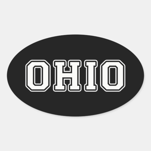Ohio Ovaler Aufkleber (Vorderseite)