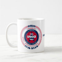 Ohio Patriotic Circular Monogram Tasse