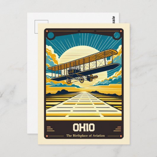 Ohio | Patriotischer Geist Vintag Postkarte (Vorne/Hinten)