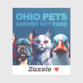 OHIO PETS Friends NOT Food Aufkleber (Blatt)