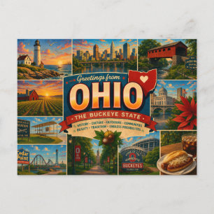 Ohio-Postkarte Postkarte