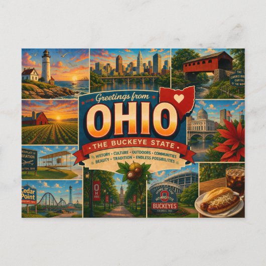 Ohio-Postkarte Postkarte (Vorderseite)