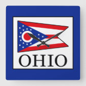 Ohio Quadratische Wanduhr (Vorderseite)