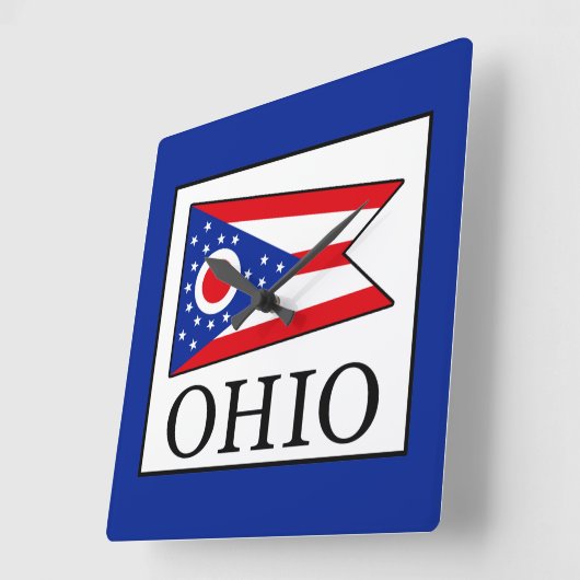 Ohio Quadratische Wanduhr (Winkel)