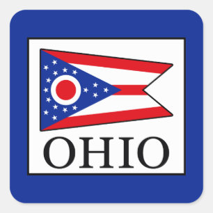Ohio Quadratischer Aufkleber