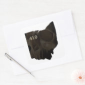 OHIO QUADRATISCHER AUFKLEBER (Umschlag)