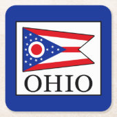 Ohio Rechteckiger Pappuntersetzer (Vorderseite)