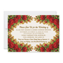 Ohio Red Carnation Foto-Hochzeitseinladung