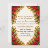 Ohio Red Carnation Hochzeitseinladung mit vertikal Save The Date (Vorderseite)