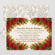 Ohio Red Carnation Hochzeitseinladung
