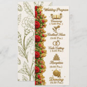 Ohio Red Carnation Hochzeitsprogrammkarte Programm (Vorne/Hinten)