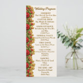 Ohio Red Carnation Hochzeitsprogrammkarte Programm (Stehend Vorderseite)