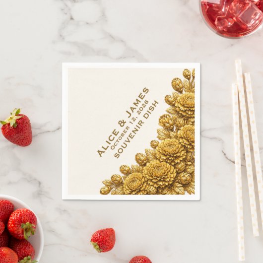 Ohio Red Carnation Hochzeitsserviette Serviette (Beispiel)
