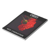 Ohio Red Carnation Notizblock (Rotiert)
