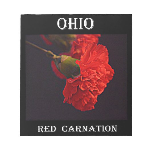 Ohio Red Carnation Notizblock (Vorderseite)