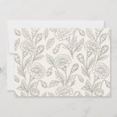 Ohio Red Carnation Wedding Invitation Save The Date (Rückseite)