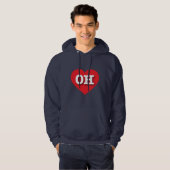 Ohio Red Heart - I Liebe OH Hoodie (Vorne ganz)