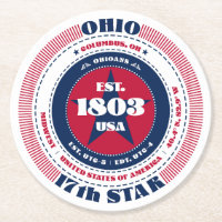 Ohio Red White Blue Typografie