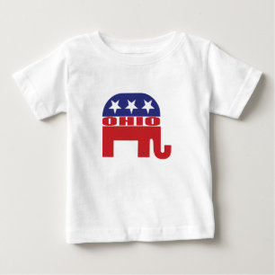 Ohio-Republikaner-Elefant Baby T-shirt