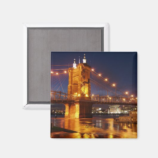 Ohio River Suspension Bridge Magnet (Vorderseite/Rückseite)