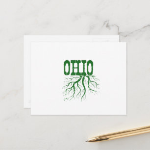 Ohio Rooted Green Ohioan Tree Roots Buckeye Postkarte