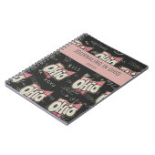 Ohio rosa Schwarz-Wegweiser-Skizze-Notebook Notizblock (Linke Seite)
