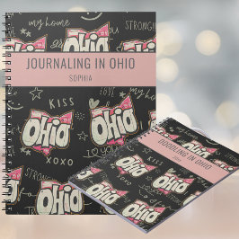 Ohio rosa Schwarz-Wegweiser-Skizze-Notebook Notizblock