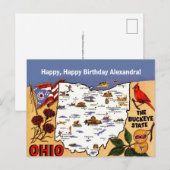 Ohio-Rosskastanie-Geburtstagspostkarte Postkarte (Vorne/Hinten)