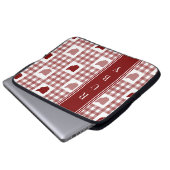 Ohio Rot Gingham Laptopschutzhülle (Vorne Knopf)
