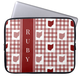 Ohio Rot Gingham Laptopschutzhülle