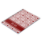 Ohio Rot Gingham Notizblock (Linke Seite)