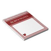 Ohio Rot Gingham Notizblock (angewinkelt)