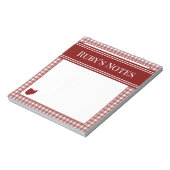 Ohio Rot Gingham Notizblock (Rotiert)