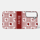 Ohio Rot Gingham Samsung Galaxy Hülle (Rückseite (Horizontal))