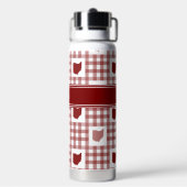 Ohio Rot Gingham Trinkflasche (Hinten)
