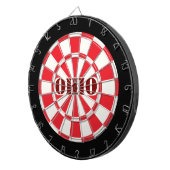 OHIO rot schwarz und weiß Dartscheibe (Vorderseite rechts)