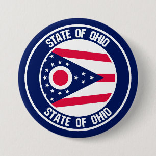 Ohio Round Emblem Button