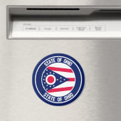 Ohio Round Emblem Magnet (In Situ (Geschirrspüler))