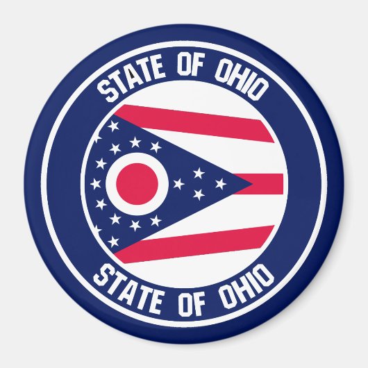 Ohio Round Emblem Magnet (Vorne)