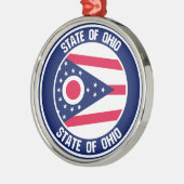 Ohio Round Emblem Ornament Aus Metall (Links)