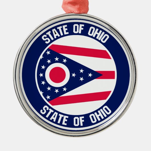 Ohio Round Emblem Ornament Aus Metall (Vorne)